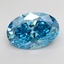 3.00 Ct. Fancy Vivid None Blue Oval Lab Grown Diamond
