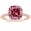 14K Rose Gold Viviana One-Quarter Coverage Diamond Ring, smalltop view