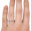 The Karsyn Ring, smallzoomed in top view on a hand