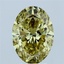 3.91 Ct. Fancy Vivid Yellow Oval Lab Grown Diamond