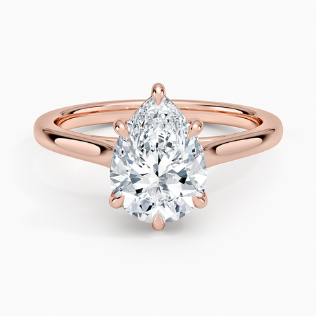 14K Rose Gold 2mm Provence Solitaire Ring
