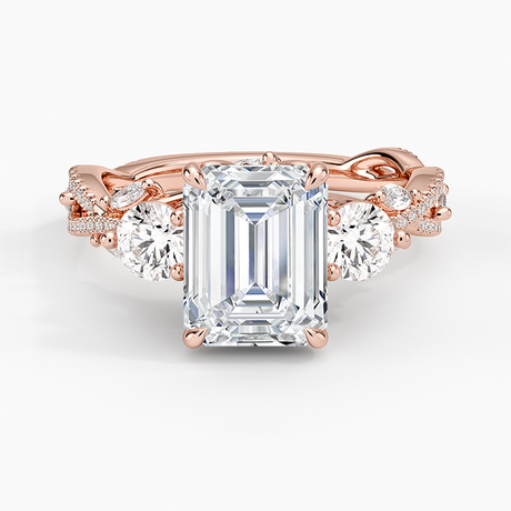 Luxe Secret Garden Three Stone Diamond Ring
