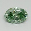1.08 Ct. Fancy Vivid Green Oval Lab Grown Diamond