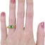 The Vickie Ring, smallzoomed in top view on a hand