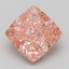 7.09 Ct. Fancy Vivid Pink Cushion Lab Grown Diamond