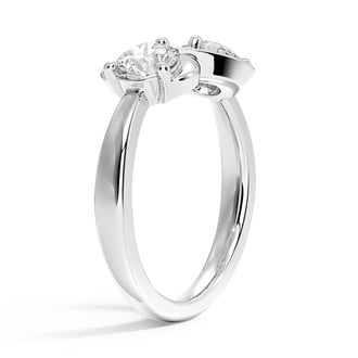 Custom Infinity Two Stone Diamond Ring