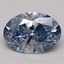 4.19 Ct. Fancy Vivid Blue Oval Lab Grown Diamond