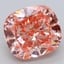 4.04 Ct. Fancy Vivid  Pink Cushion Lab Grown Diamond