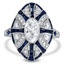 Art Deco Reproduction Diamond Cocktail Ring