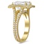 Double Halo Split Shank Diamond Ring, smallside view