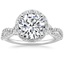 18K White Gold Luxe Willow Halo Diamond Ring (2/5 ct. tw.), smalltop view
