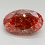 3.50 Ct. Fancy Vivid Red Oval Lab Grown Diamond