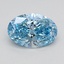 0.80 Ct. Fancy Vivid Blue Oval Lab Grown Diamond