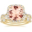 18KY Morganite Luxe Willow Halo Diamond Bridal Set (5/8 ct. tw.), smalltop view