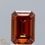1.41 Ct. Fancy Intense  Orange Emerald Lab Grown Diamond