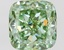 2.06 Ct. Fancy Vivid Green Cushion Lab Grown Diamond
