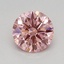 0.55 Ct. Fancy Vivid Pink Round Lab Grown Diamond
