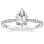 Platinum Viviana Half Coverage Diamond Ring, smalltop view