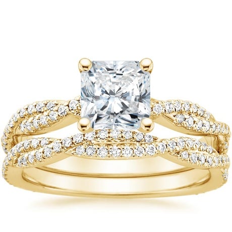18K Yellow Gold Petite Luxe Twisted Vine Bridal Set (1/2 ct. tw.)