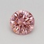 0.38 Ct. Fancy Vivid Pink Round Lab Grown Diamond