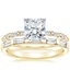 18K Yellow Gold Dominique Diamond Ring (1/3 ct. tw.) with Lane Diamond Ring (1/3 ct. tw.)
