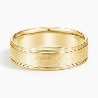 Mojave Matte with Grooves 6mm Wedding Ring