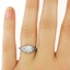 The Lilou Ring, smalltop view on a hand