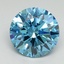 2.29 Ct. Fancy Vivid Blue Round Lab Grown Diamond