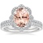 PT Morganite Reina Diamond Ring with Luxe Ballad Diamond Ring (1/4 ct. tw.), smalltop view