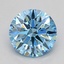 0.74 Ct. Fancy Vivid  Blue Round Lab Grown Diamond