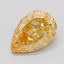 1.00 Ct. Fancy Intense Yellow Orange Pear Lab Grown Diamond