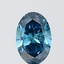 0.99 Ct. Fancy Vivid Blue Oval Lab Grown Diamond