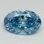 1.55 Ct. Fancy Vivid Blue Oval Lab Grown Diamond