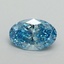 0.58 Ct. Fancy Vivid Blue Oval Lab Grown Diamond