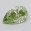 0.95 Ct. Fancy Vivid  Green Pear Lab Grown Diamond