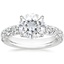 18K White Gold Ellora Half Coverage Diamond Ring, smalltop view