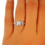 The Edna Ring, smalltop view on a hand