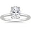 Platinum Perfect Fit 1.4mm Solitaire Ring, smalltop view