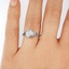 The Rosemary Ring, smalltop view on a hand