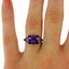 The Mariposa Ring, smalltop view on a hand