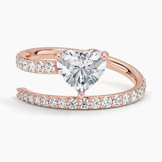 Heart Shaped Lab Diamond Wrap Ring