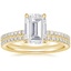 18K Yellow Gold Luxe Viviana Diamond Ring (1/3 ct. tw.) with Ballad Eternity Diamond Ring (1/3 ct. tw.)