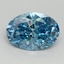 3.04 Ct. Fancy Vivid Blue Oval Lab Grown Diamond