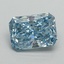 1.31 Ct. Fancy Vivid Blue Radiant Lab Grown Diamond
