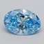 1.04 Ct. Fancy Vivid  Blue Oval Lab Grown Diamond