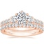 14K Rose Gold Gramercy Diamond Ring (3/4 ct. tw.) with Luxe Amelie Diamond Ring (2/5 ct. tw.)