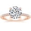 14K Rose Gold Viviana One-Quarter Coverage Diamond Ring, smalltop view