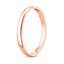 14K Rose Gold 2mm Slim Profile Wedding Ring, smallside view
