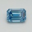 1.03 Ct. Fancy Vivid Blue Emerald Lab Grown Diamond