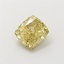 1.01 Ct. Fancy Yellow Cushion Lab Grown Diamond